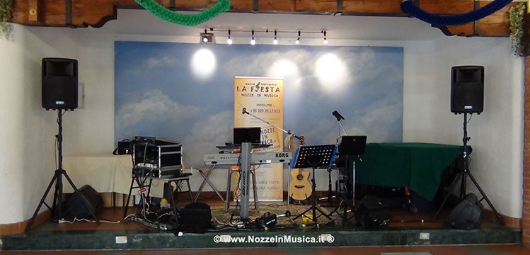 Postazione Musicale per Duo Trio Band con Palco