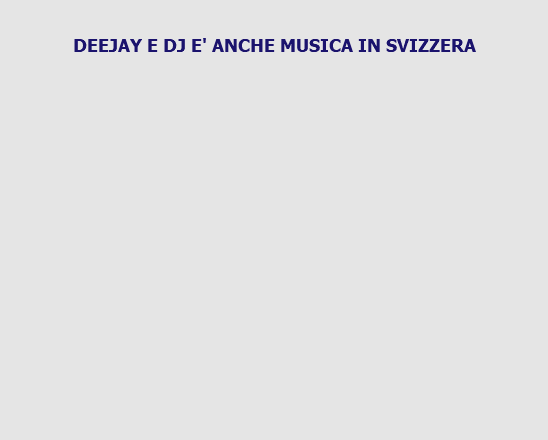  DEEJAY E DJ E' ANCHE MUSICA IN SVIZZERA